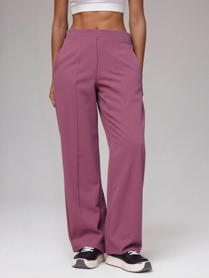 Dwarros Loose Fit Women Purple Trousers