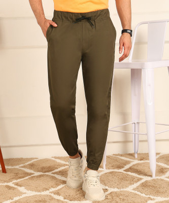 FUBAR Slim Fit Men Dark Green Trousers