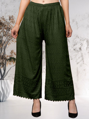 FamBee Relaxed Women Dark Green Trousers