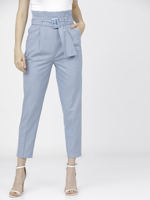 Tokyo Talkies Tapered Women Blue Trousers