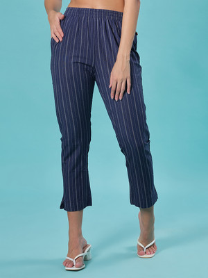 V-MART Regular Fit Women Blue Trousers