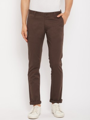 DUKE Slim Fit Men Brown Trousers