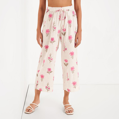 Rangmanch by Pantaloons Flared Women Pink Trousers