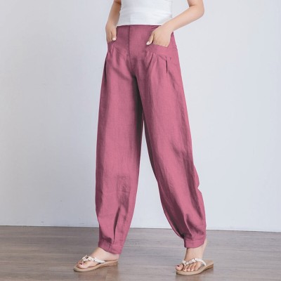 USK COLLECTIONS Relaxed Women Pink Trousers