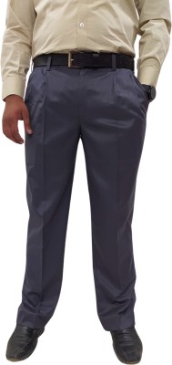 Clavelite Regular Fit Men Dark Blue Trousers