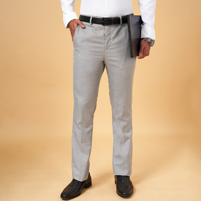 Byford by Pantaloons Slim Fit Men Grey Trousers