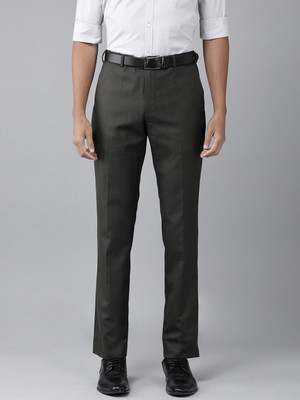 PARK AVENUE Regular Fit Men Grey Trousers