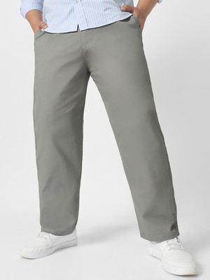 Urbano Plus Regular Fit Men Grey Trousers