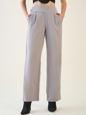 AAYU Comfort Fit Women Grey Trousers