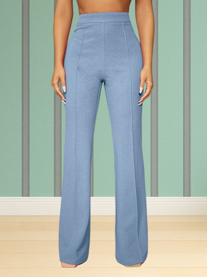 nitafashion Comfort Fit, Regular Fit Women Light Blue Trousers