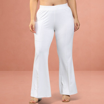 jenile stoor Comfort Fit, Regular Fit Women White Trousers