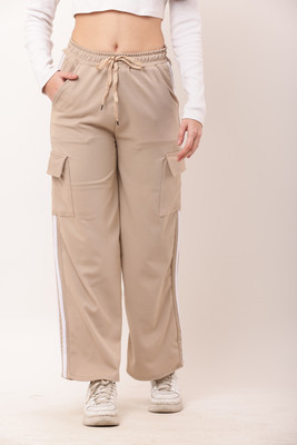 HR FASHION Comfort Fit Women Beige Trousers
