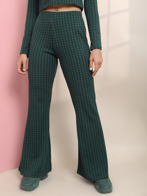 Tokyo Talkies Regular Fit Women Green Trousers