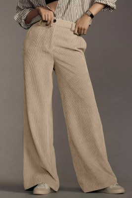 Rajovati Relaxed Women Cream Trousers