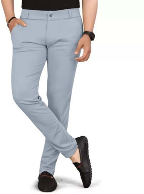 Msmr Creation Regular Fit Men Grey Trousers