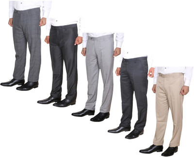 KAVYA Regular Fit Men Multicolor Trousers