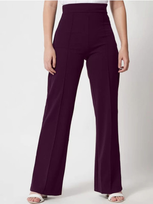 Fachie Regular Fit Women Purple Trousers