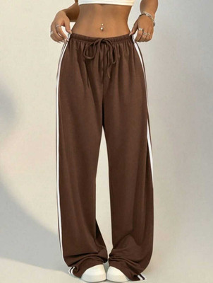 MS BOTTOM Comfort Fit Women Brown Trousers