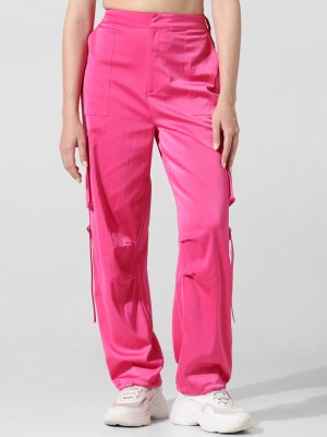 ONLY Relaxed Women Pink Trousers