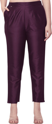 Almarwa Comfort Fit Women Maroon Trousers