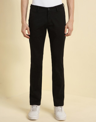 Allen Solly Slim Fit Men Black Trousers