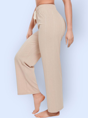 Empracee Comfort Fit Women Beige Trousers