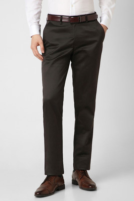 PETER ENGLAND Slim Fit Men Brown Trousers