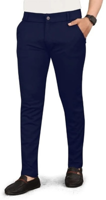 jenny Texofab Regular Fit Men Dark Blue Trousers