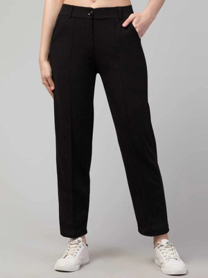 Richa fashion Straight Fit Women Black Trousers