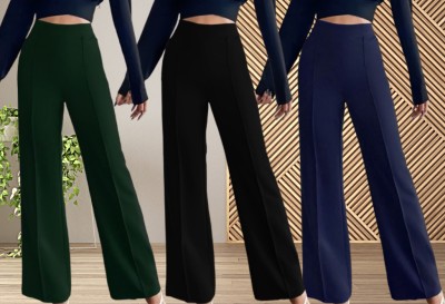 Parona Regular Fit Women Green, Black, Dark Blue Trousers