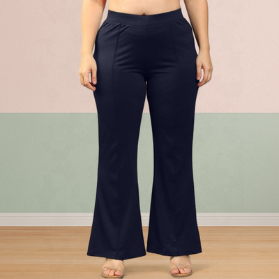 Anitafashion Loose Fit Women Dark Blue Trousers