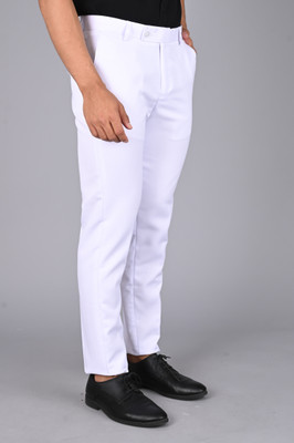 MANCREW Regular Fit Men White Trousers