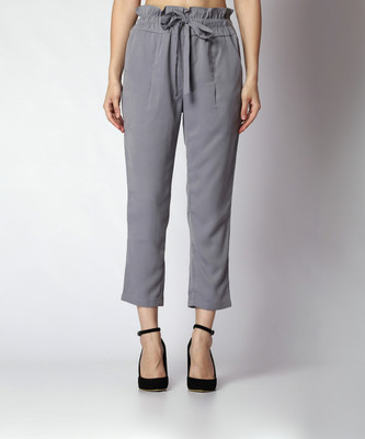 Prettify Regular Fit Women Grey Trousers