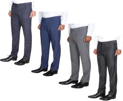 KAVYA Regular Fit Men Multicolor Trousers