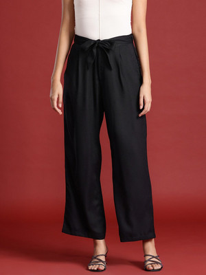 all about you Comfort Fit Women Black Trousers
