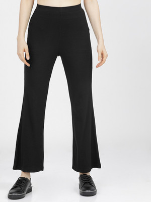 Tokyo Talkies Regular Fit Women Black Trousers