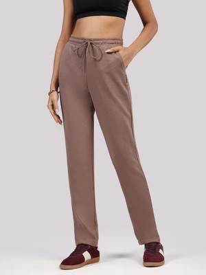 BlissClub BlissTerry Straight Pants - Tall Straight Fit Women Brown Trousers