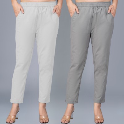 QuaClo Regular Fit Women Grey, Grey Trousers