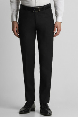 PETER ENGLAND Slim Fit Men Black Trousers