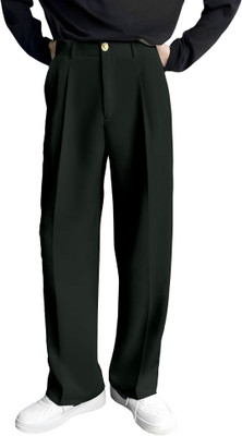 FTX Relaxed, Loose Fit Men Dark Green Trousers
