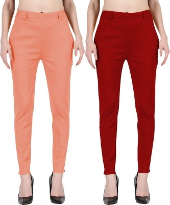 PINOVO Slim Fit Women Multicolor Trousers