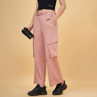 Ajile By Pantaloons Straight Fit Women Pink Trousers