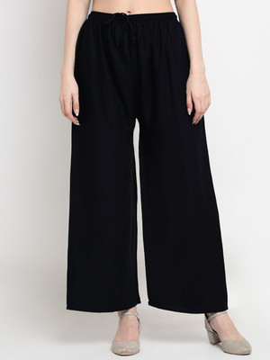 Tanushk Relaxed Women Black Trousers