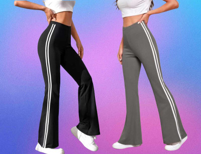 L Fashion Jeans Regular Fit Women Black, Grey Trousers