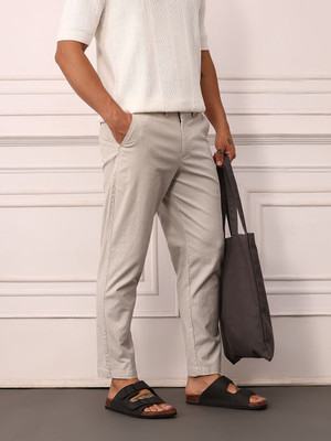 Mr Bowerbird Regular Fit Men Cream Trousers