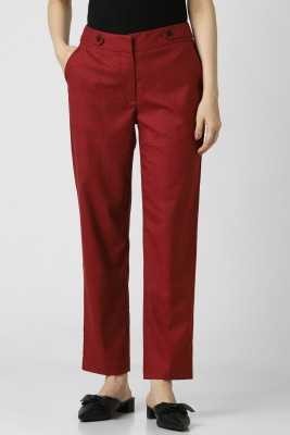 VAN HEUSEN Regular Fit Women Maroon Trousers