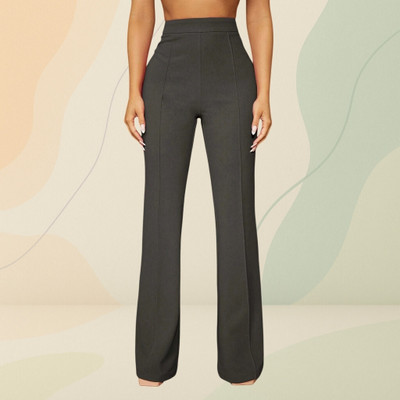 nitafashion Comfort Fit, Regular Fit Women Grey Trousers