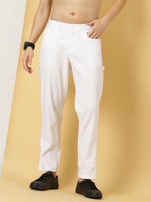 THOMAS SCOTT Regular Fit Men White Trousers