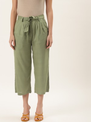 Alsace Lorraine Paris Regular Fit Women Light Green Trousers