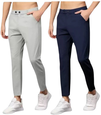 Achalnath Enterprises Regular Fit Men Blue, Grey Trousers